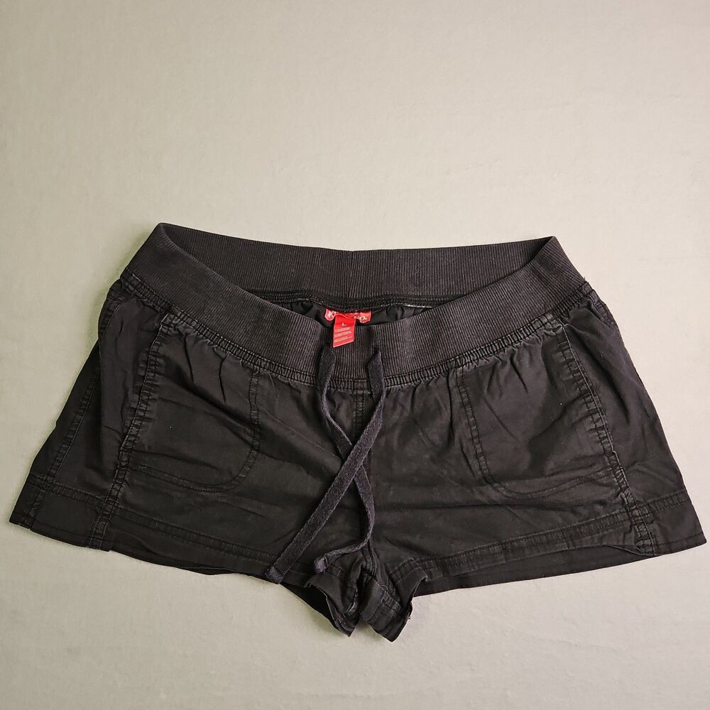 Mix & Co Women’s Size Large Black Booty Short Shorts Cheerleading Running Gym